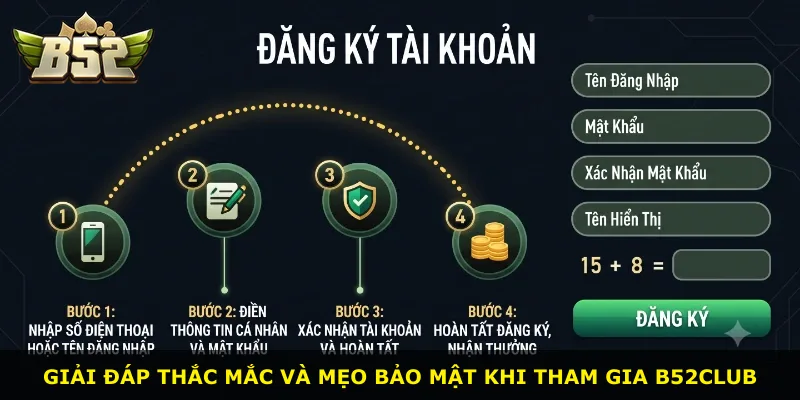 Giải đáp thắc mắc và mẹo bảo mật khi tham gia B52Club