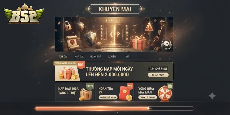 Khuyến Mãi B52Club Mới Nhất Hấp Dẫn Dành Riêng Cho Thành Viên Hôm Nay
