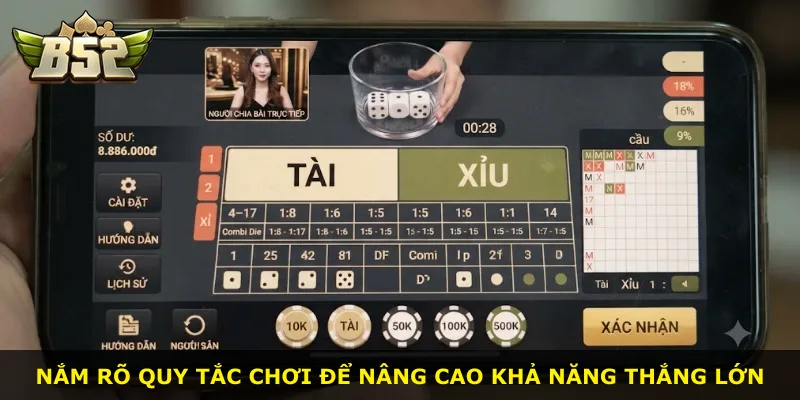 Nắm rõ quy tắc chơi để nâng cao khả năng thắng lớn