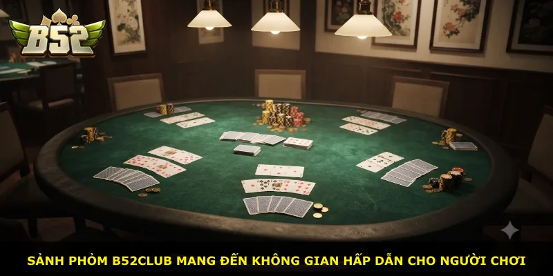 Sảnh phỏm B52Club mang đến không gian hấp dẫn cho người chơi