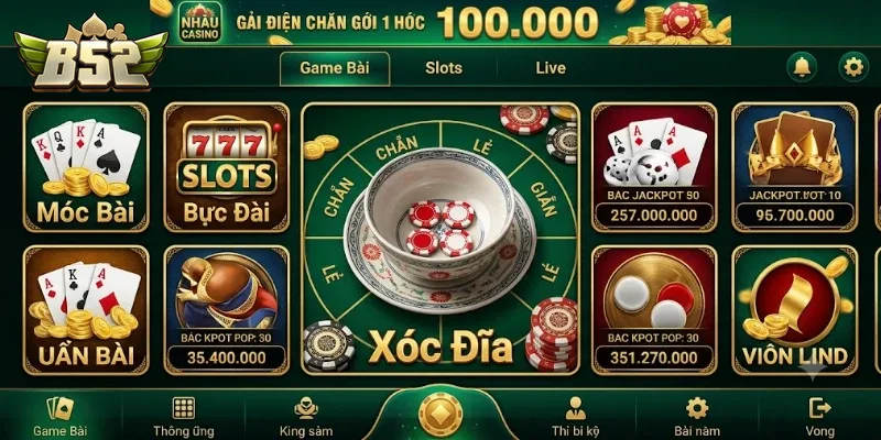 Xóc Đĩa Jackpot B52Club Cơ Hội Đổi Thưởng Hấp Dẫn Đang Chờ Bạn Trải Nghiệm